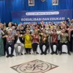 Foto bersama usai kegiatan sosialisasi dan literasi keuangan kepada palaku UMKM di Aula Kasiromu, Kantor BI Sulteng, Selasa (24/6/2025). (Foto: BI Sulteng)
