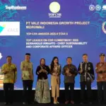 Penyerahan tropi TOP CSR Award 2025 kepada PT Vale IGP Morowali di Jakarta, Rabu (11/6/2025). (Foto: PT Vale Indonesia)