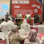 FGD dengan tema “Eksekusi agunan sesuai Undang-Undang Fidusia: perlindungan konsumen dan penegakan hukum di Palu, Rabu (30/7/2025). (ANTARA/Nur Amalia)