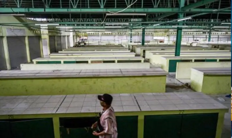 Pasar Tavanjuka yang saat ini dalam tahap revitalisasi. (© bmzIMAGES/Basri Marzuki)